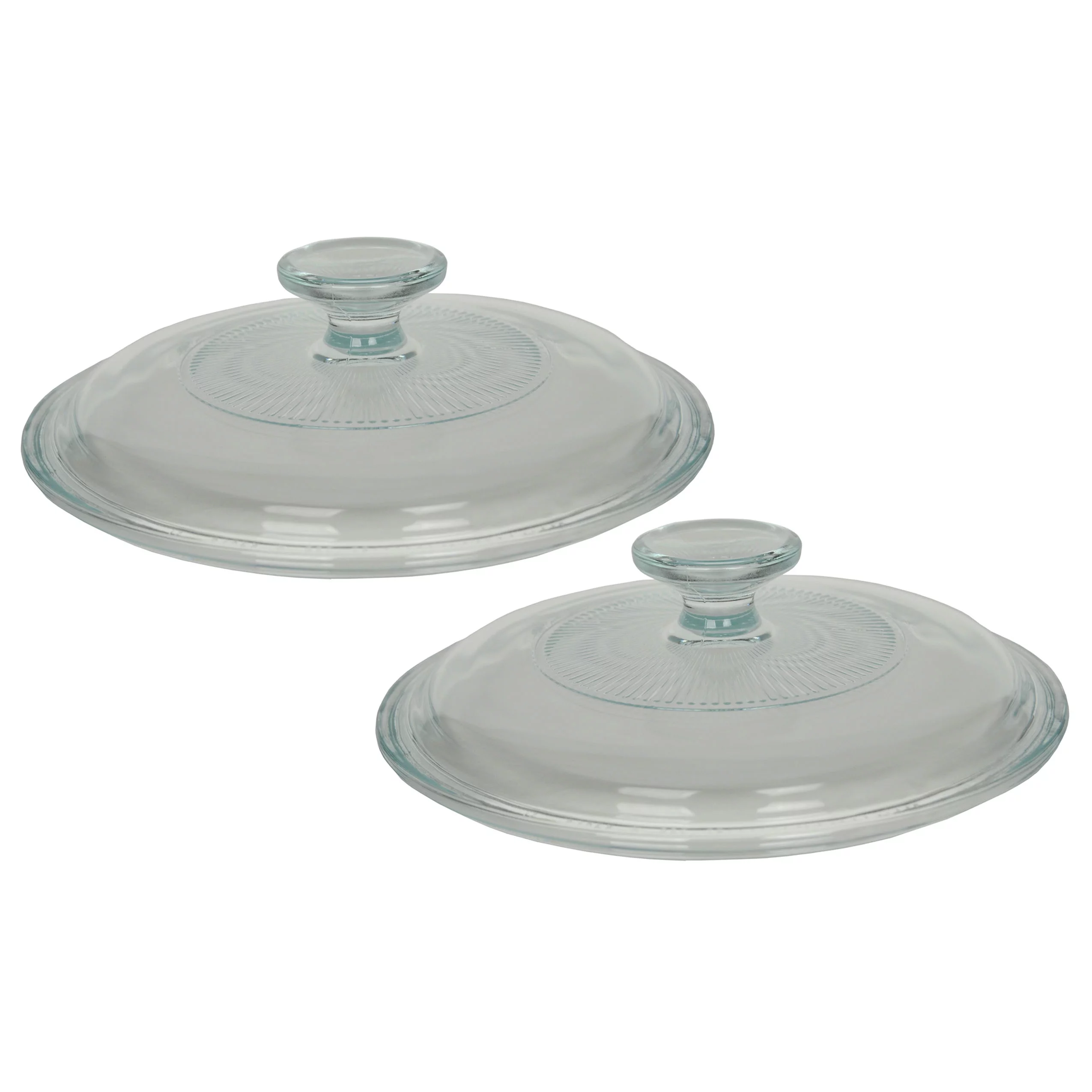 Corningware G-5C Fluted Round Clear Glass Lid Cover (2-Pack)
