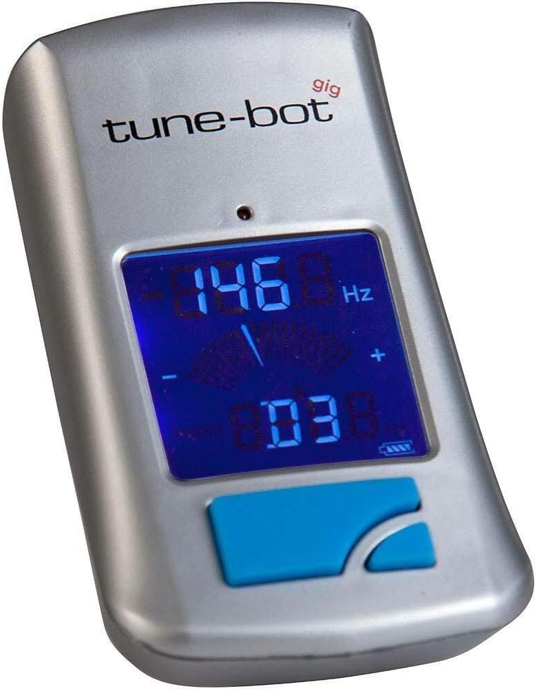 Tune-Bot Gig Clip-On Digital Drum Tuner with Backlit LCD Display for Acoustic Drums