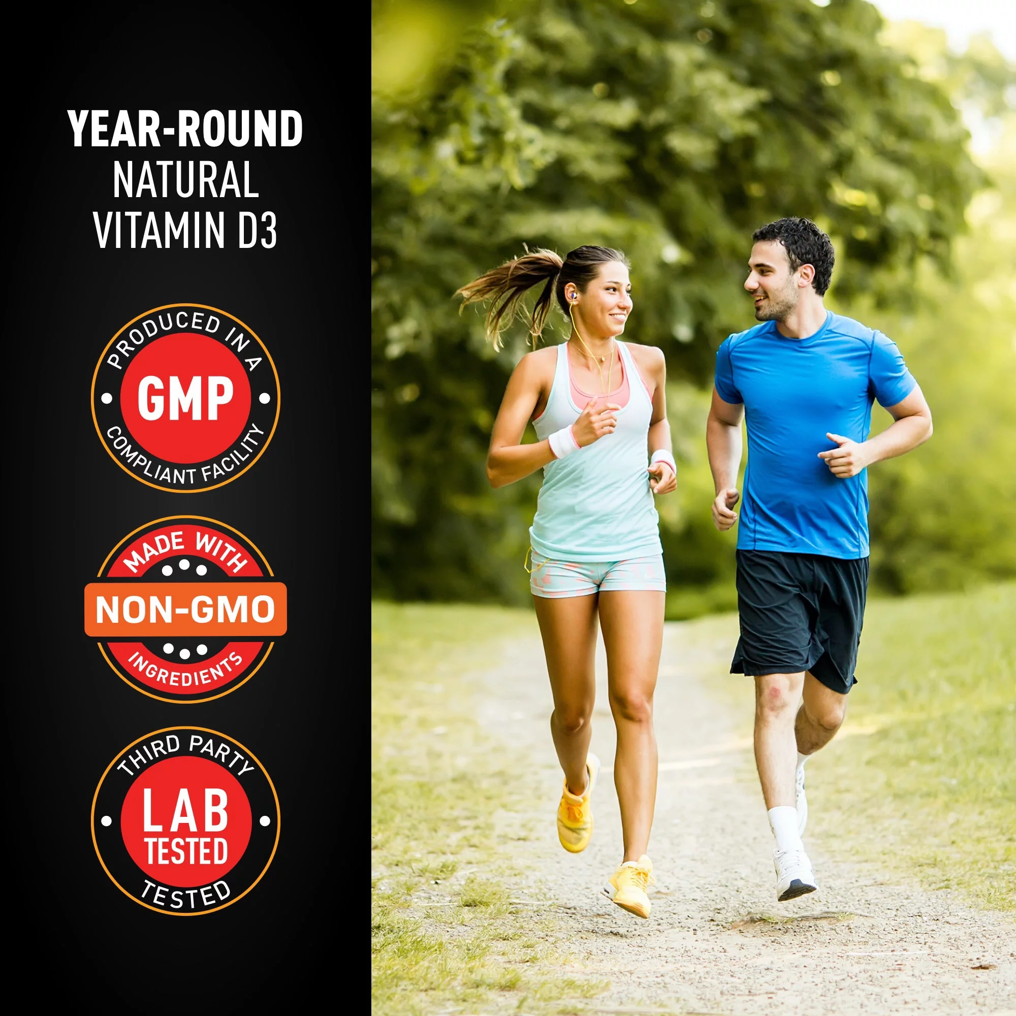 Vitamin D3 Softgels 5000IU (125 mcg) Rapid Release