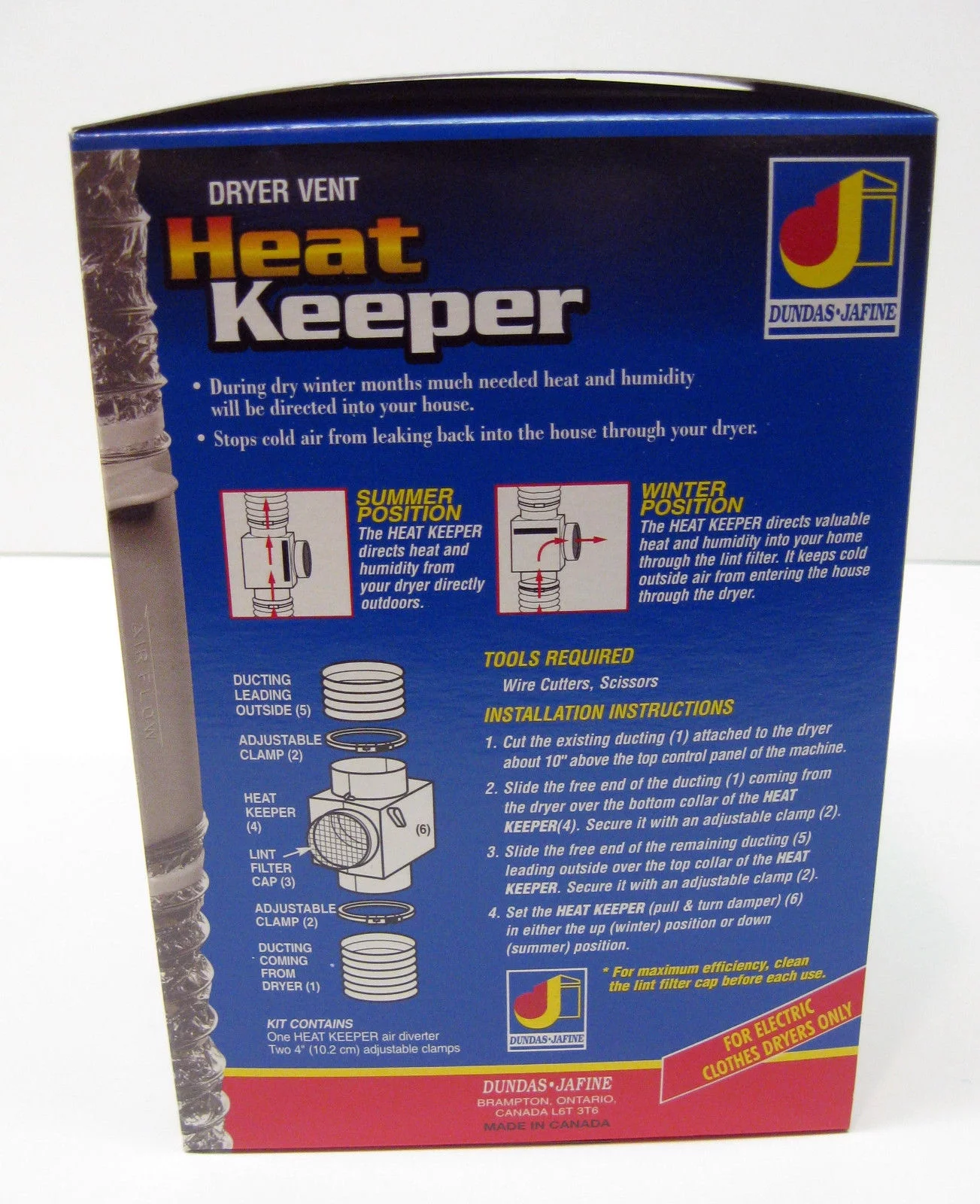 Dundas Jafine White Plastic Dryer Heat Keeper Kit