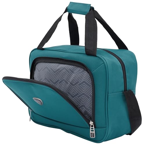 Travelers Club Chicago Hardside Expandable Spinner Luggage, Teal, 20