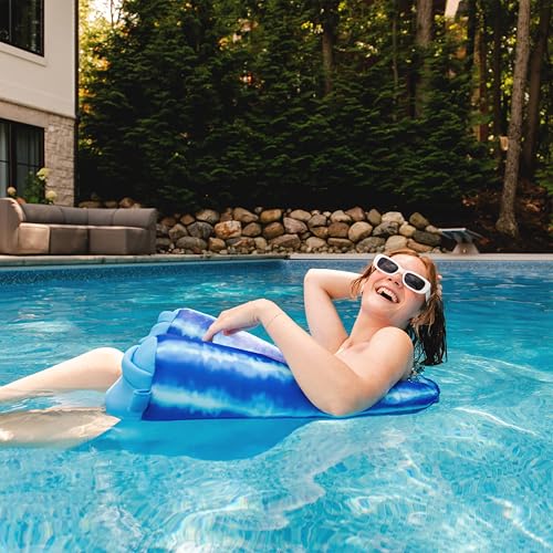 Big Joe Noodle Sling, No Inflation Needed, Pool Float with Armrests, Quick Draining Fabric, Cup Holder