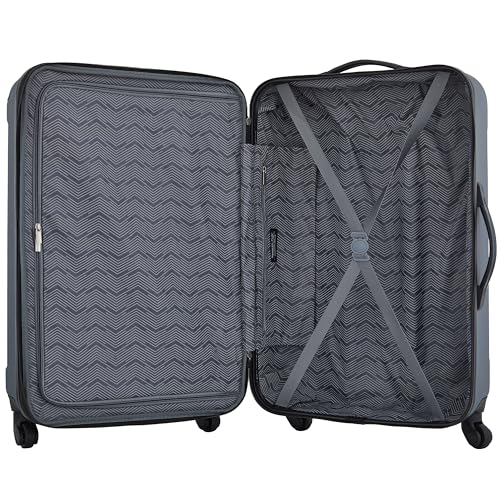 Travelers Club Midtown Hardside Luggage Travel, Black, 4-Piece Set