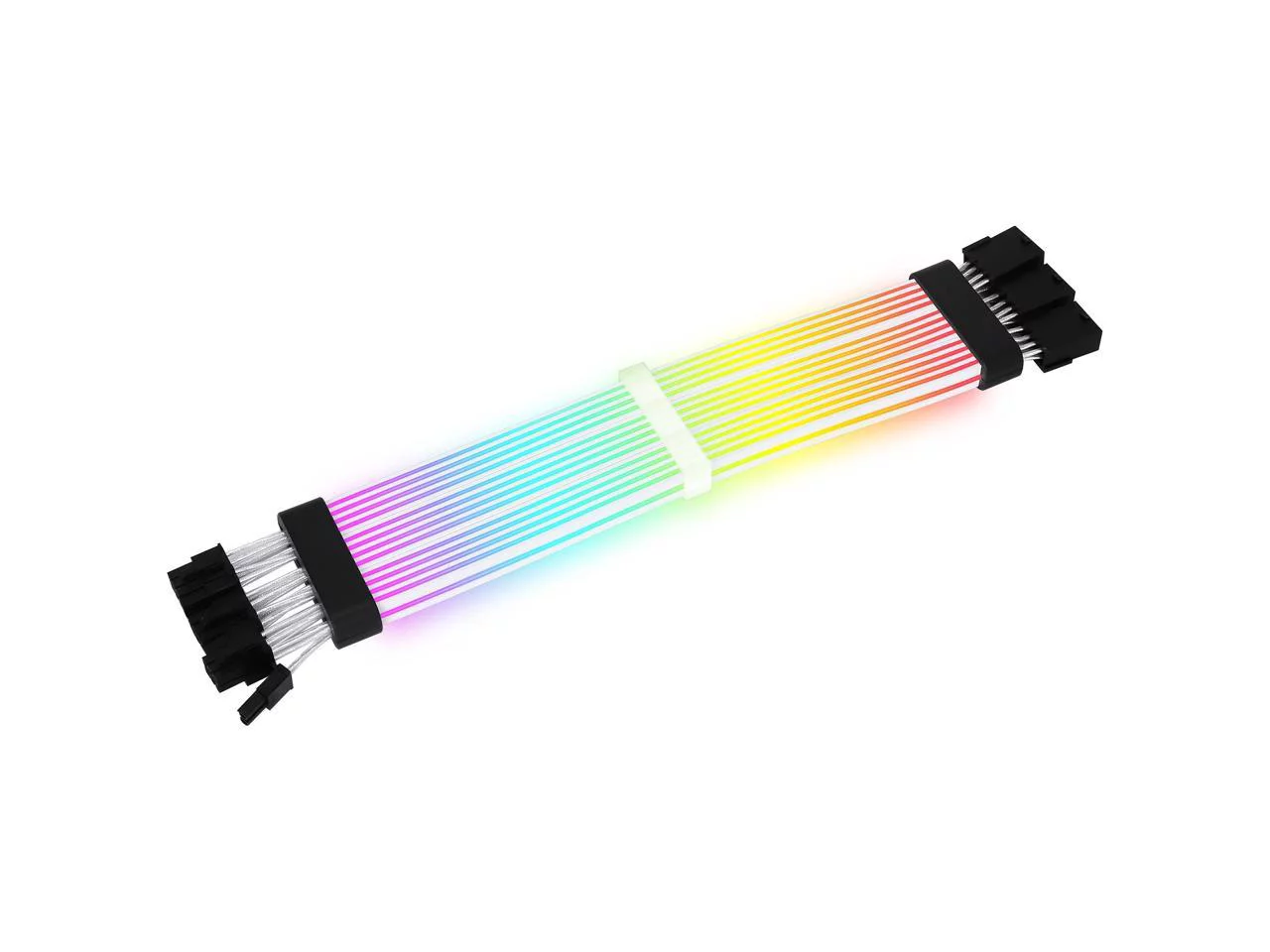 SAMA 3*8PIN Addressable RGB Power Extension Cable Double Side Lighting Mode for PCIE GPU ATX/Matx Case PC Computer Black