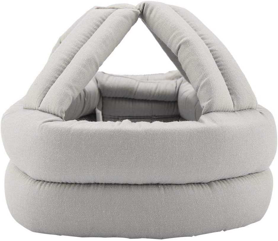 Thick Soft Protective Helmet, Hollow Out Elderly Full Head Safety Hat with Lace Anti Collision Fall Prevention Padded Headgear for Old Man Surgery Recovery Head Injury