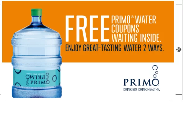 Primo Water Dispenser Top Loading, Hot/Cold Temperature, White