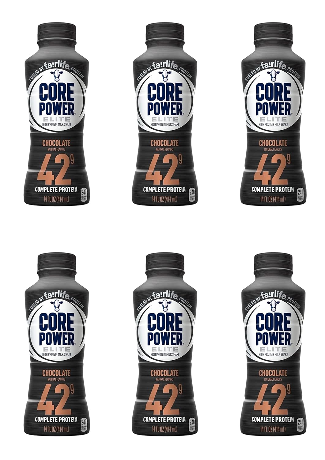 Fairlife Core Elite Protein Shake Ready To Drink, 14 Fl Oz (6, Chocolate 42 gr)