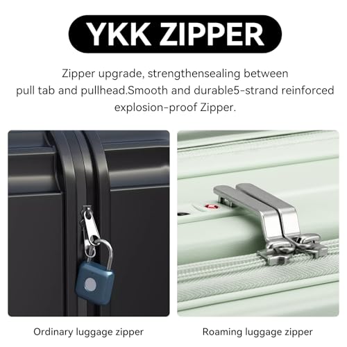 ROAMING Grace Expandable Carry On Luggage Airline Approved, 20 Inch Hardside Carry On Suitcase with Wheels, Travel Harshell Spinner Small Luggage with Tsa Lock, Jade cyan, 20-Inch Carry-On