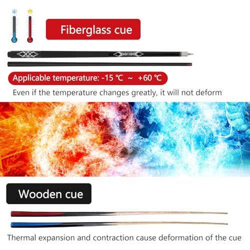 Fiberglass Graphite Composite Billiard Pool Cue Sticks 18oz 19oz 20oz 21oz 58inch