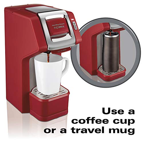 Hamilton Beach 49979 FlexBrew Single-Serve Coffee Maker Compatible with Pod Packs and Grounds,0.41 liters, Black & Chrome