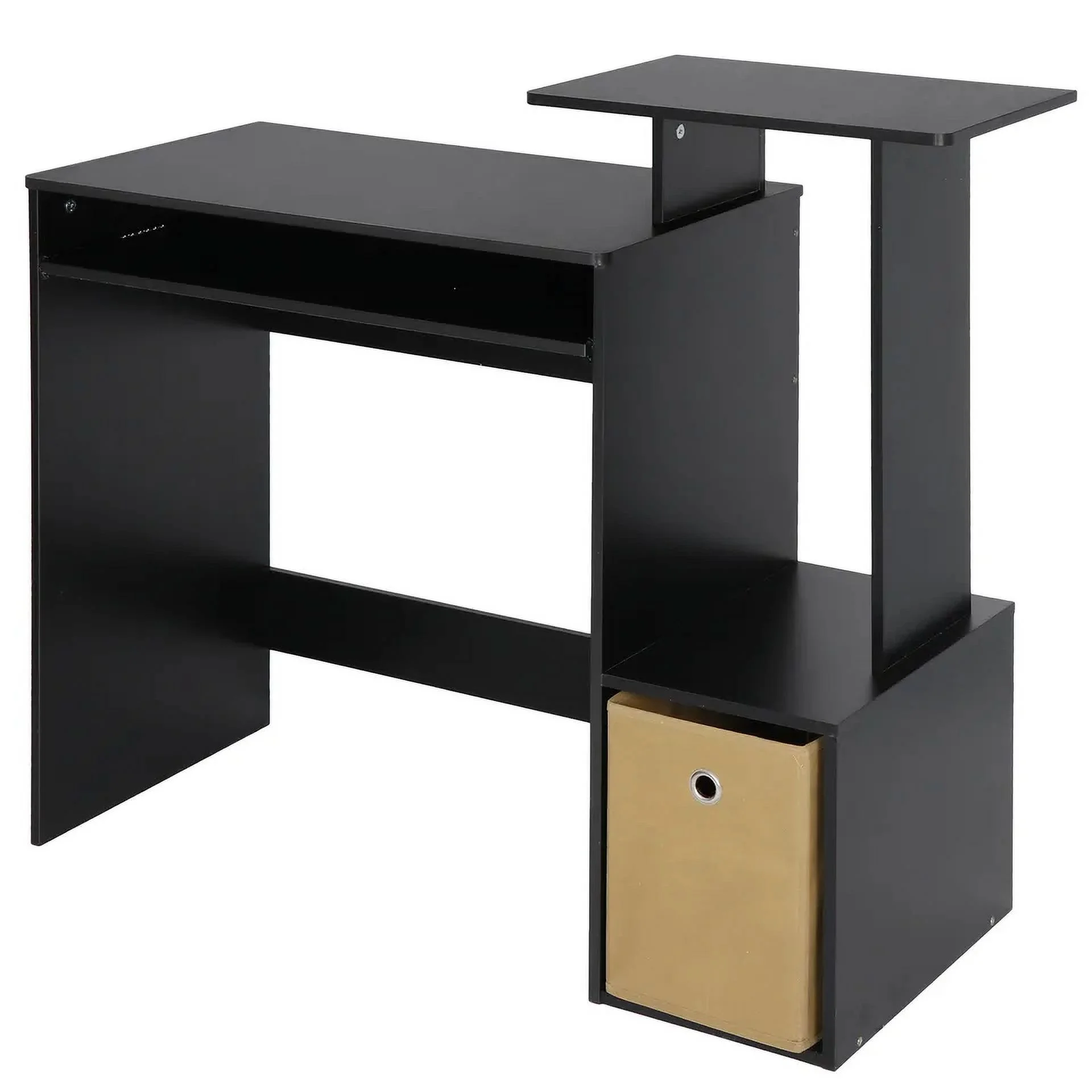 Durable Multipurpose Home Office Computer Writing Desk With Bookshelves Decor