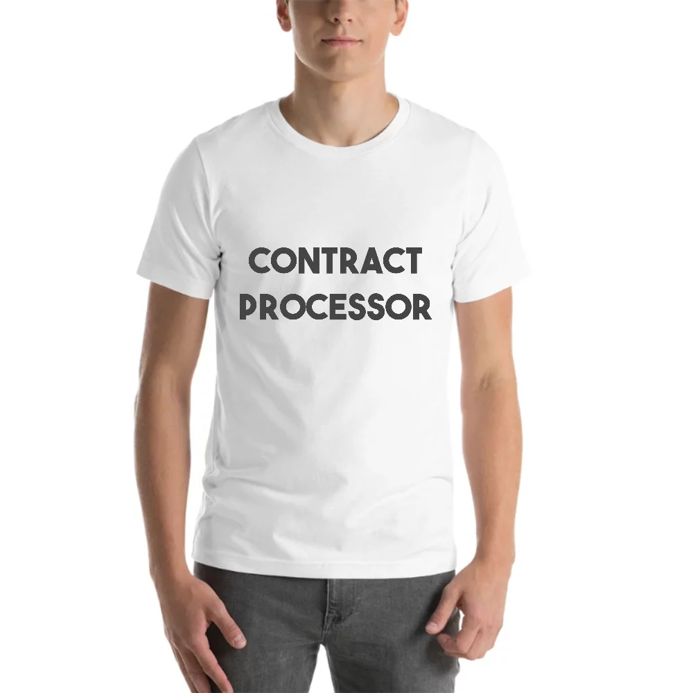 L Contract Processor Bold T Shirt Short Sleeve Cotton T-Shirt By Undefined Gifts