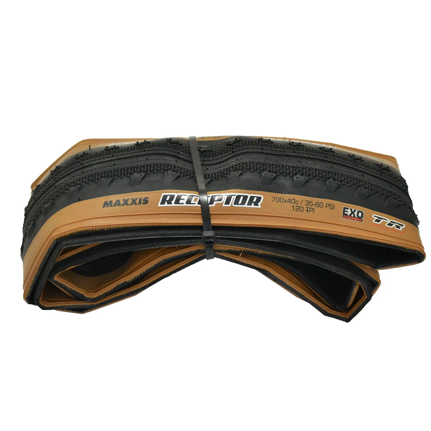 Maxxis Receptor Gravel Tire 700x40C 120TPI 60PSI Clincher Tire , Dual, Exo Prote, 2 Tires #MX2812