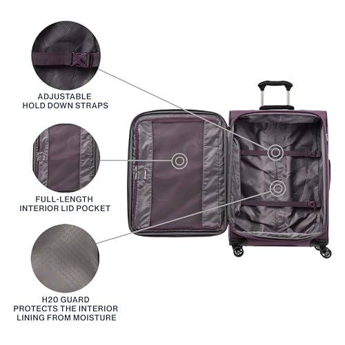 Travelpro Tourlite Softside 2-Piece Set, Expandable Luggage with 4 Spinner Wheels, Lightweight Suitcase, 21
