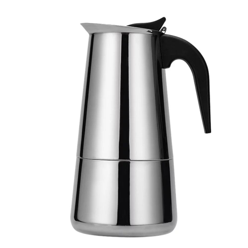 Pinnaco Stainless Steel Coffee Maker Portable Electric Mocha Latte Stove Espresso Filter Pot - European Coffee Cup - Ideal for Home and Office Use