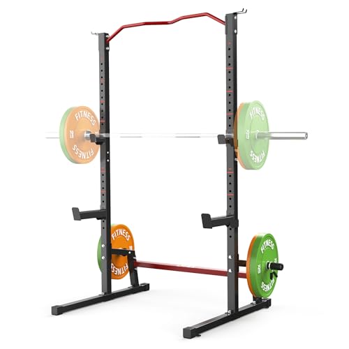 Adjustable Squat Rack Barbell Rack Squat Stand Bench Press Pull Up Home Gym