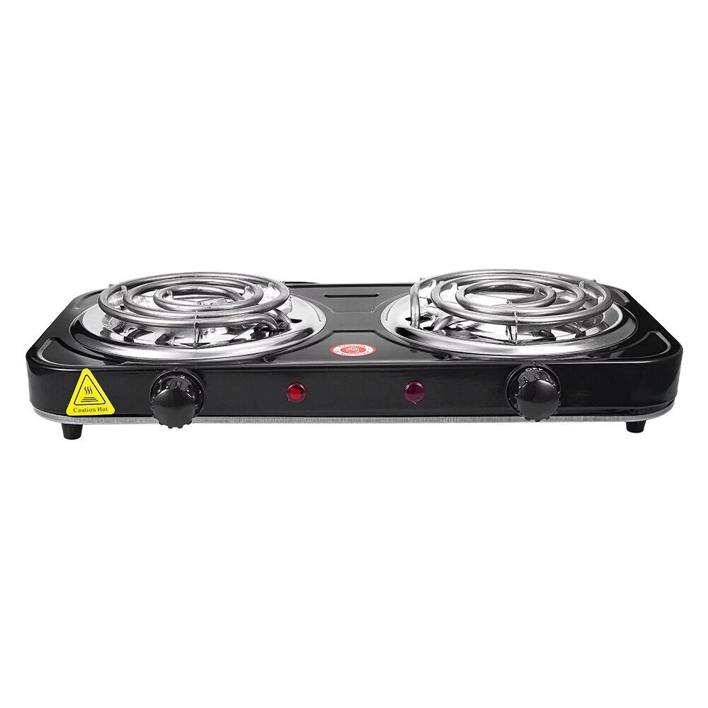 Jahy2Tech  Hot Plate Kitchen Double-burner Electric Stove Multi-turn Heating Tubes Double Multifunction Temperature Control 220v2000W