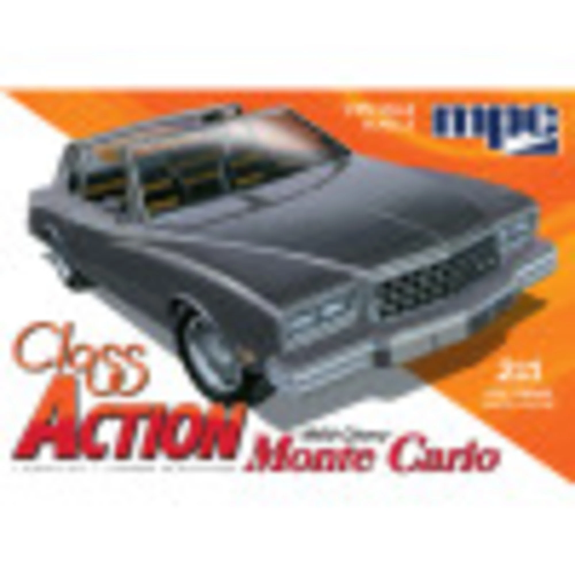 MPC: 1:25 Scale Model Kit - 1980 Chevy Monte Carlo Class Action - 110 Parts, Includes Chopper & Trailer, Unpainted Replica Classic Car Building Kit
