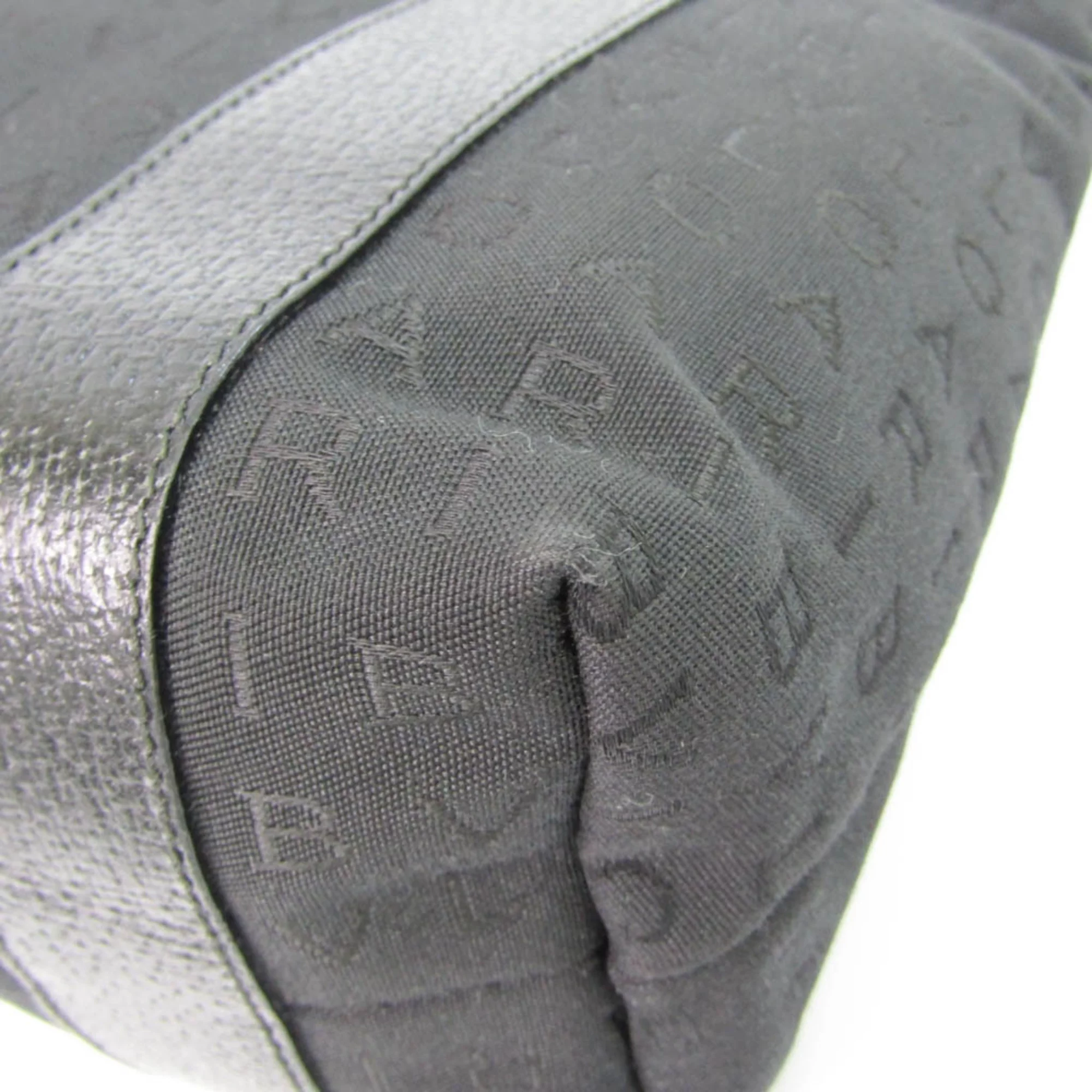 Pre-Owned Bvlgari Logomania With Pouch 22278 Women,Men Canvas,Leather Handbag Black (Good)