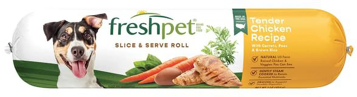 Salutem Vita - Select Dog Food, Slice & Serve Roll, Tender Chicken Recipe 1 lb - Pack of 3