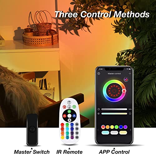 QUIGO Sunset Projector Lamp, 16 Colors Changing with Remote & App Control, Night Light for Bedroom, TikTok Room Decor Aesthetic, Sunrise/Sunset Light