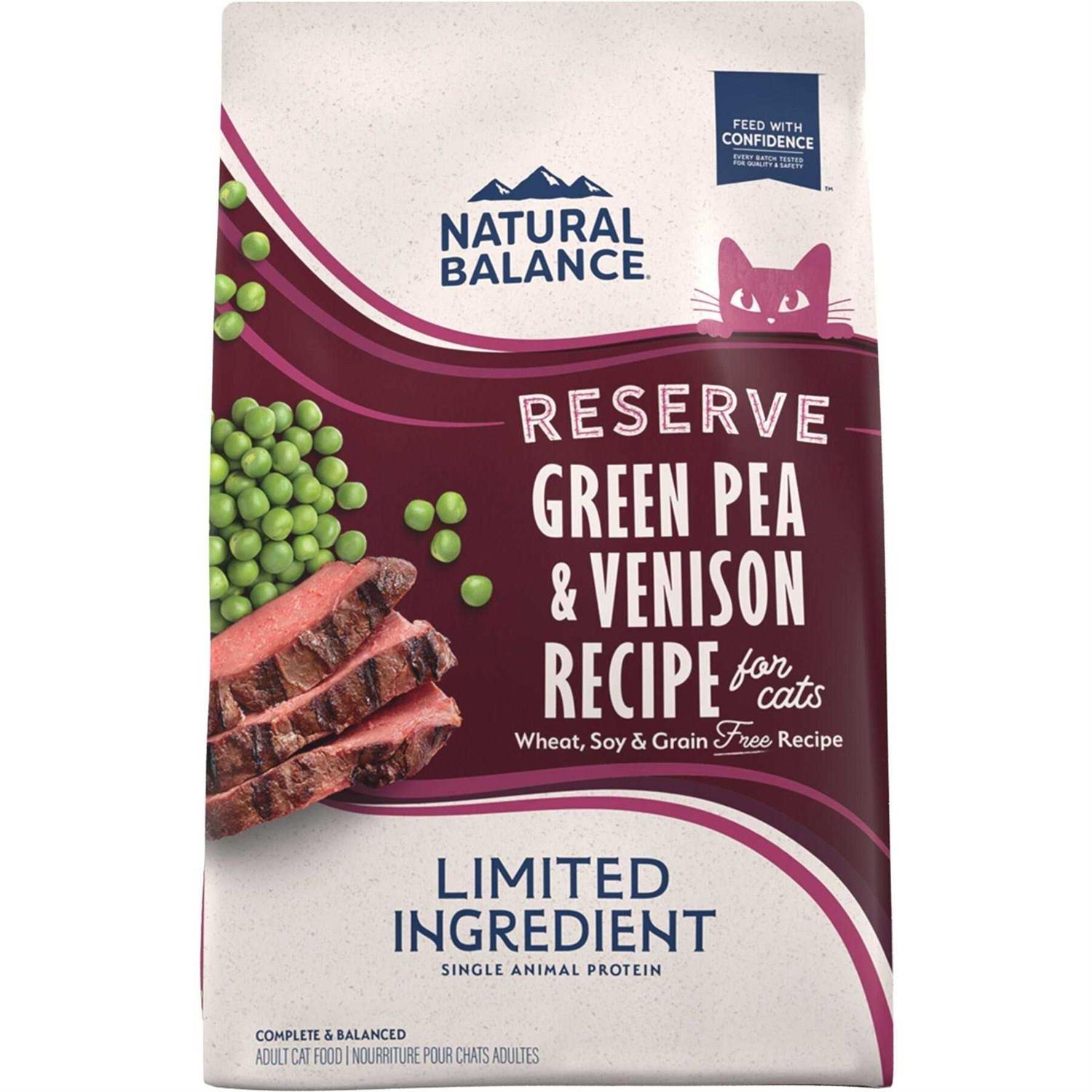 Natural Balance Reserve Limited Ingredient Grain Free Green Pea & Venison Dry Cat Food - Pet Supplies online store