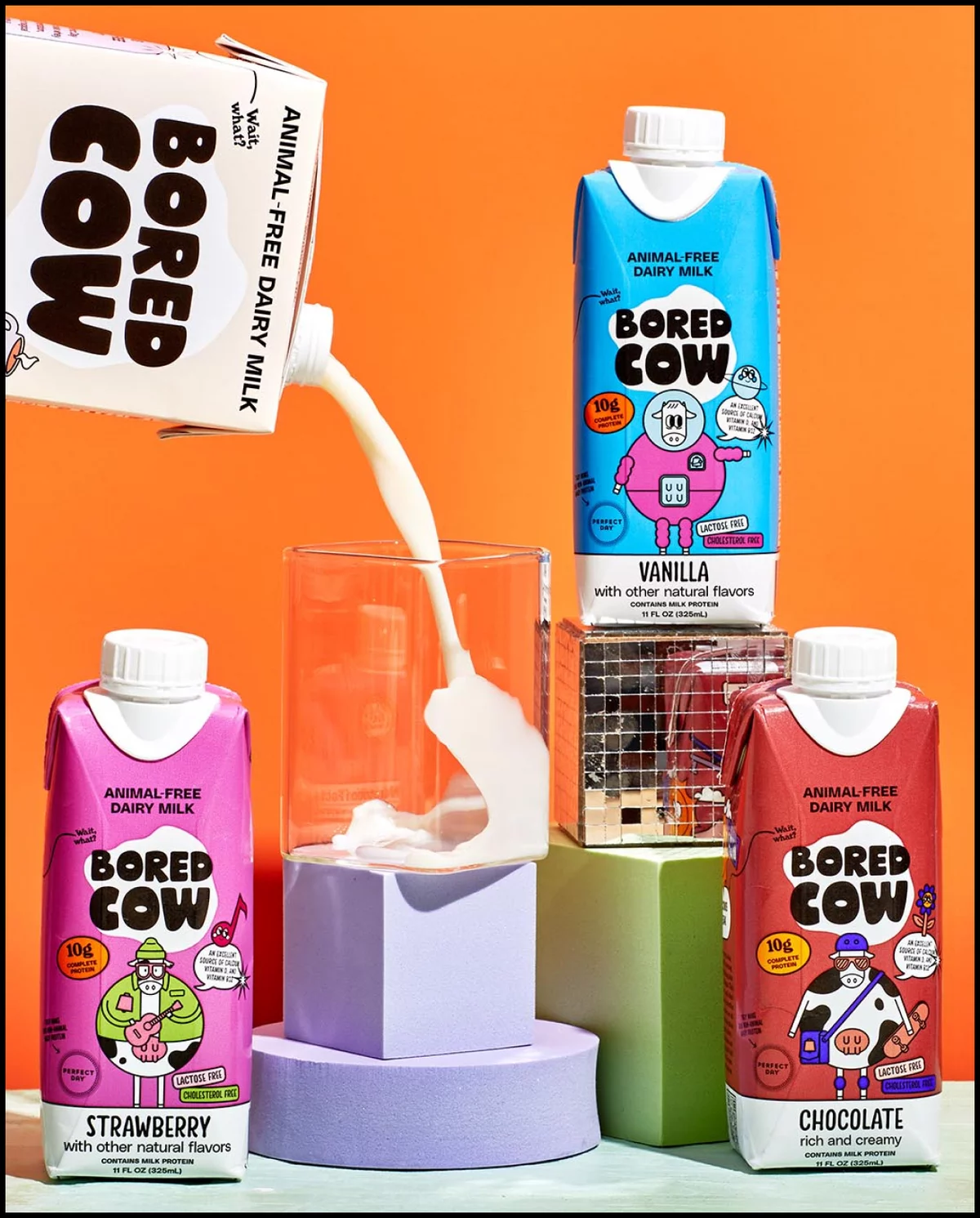 Bored Cow Animal-free Dairy Milk | Creamy Vanilla 24-Pack (11 oz)