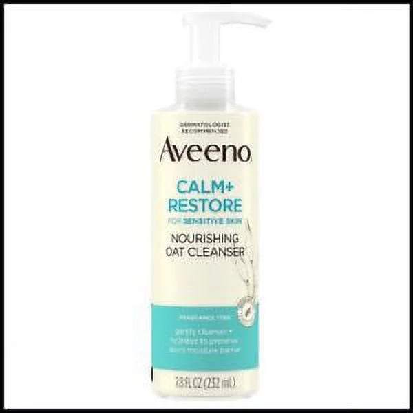 Aveeno Calm + Restore Nourishing Oat Cleanser 7.8oz For Sensitive Skin