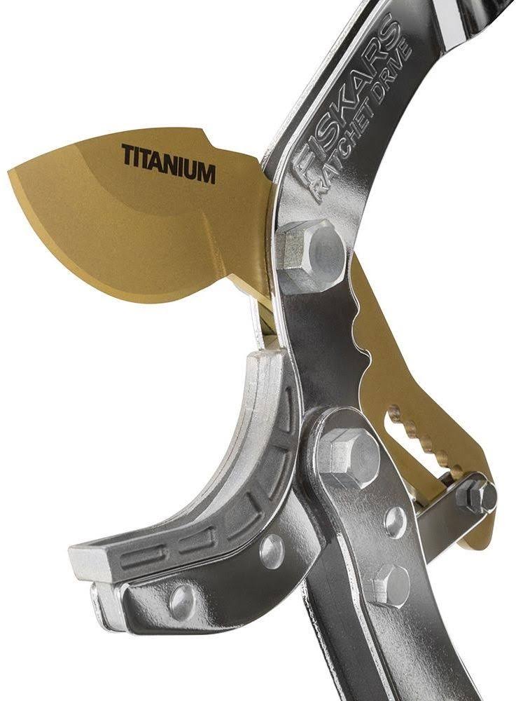 Fiskars 2 in. Cut Capacity Titanium Coated Steel Blade, 24 in. Anvil Ratcheting Lopper