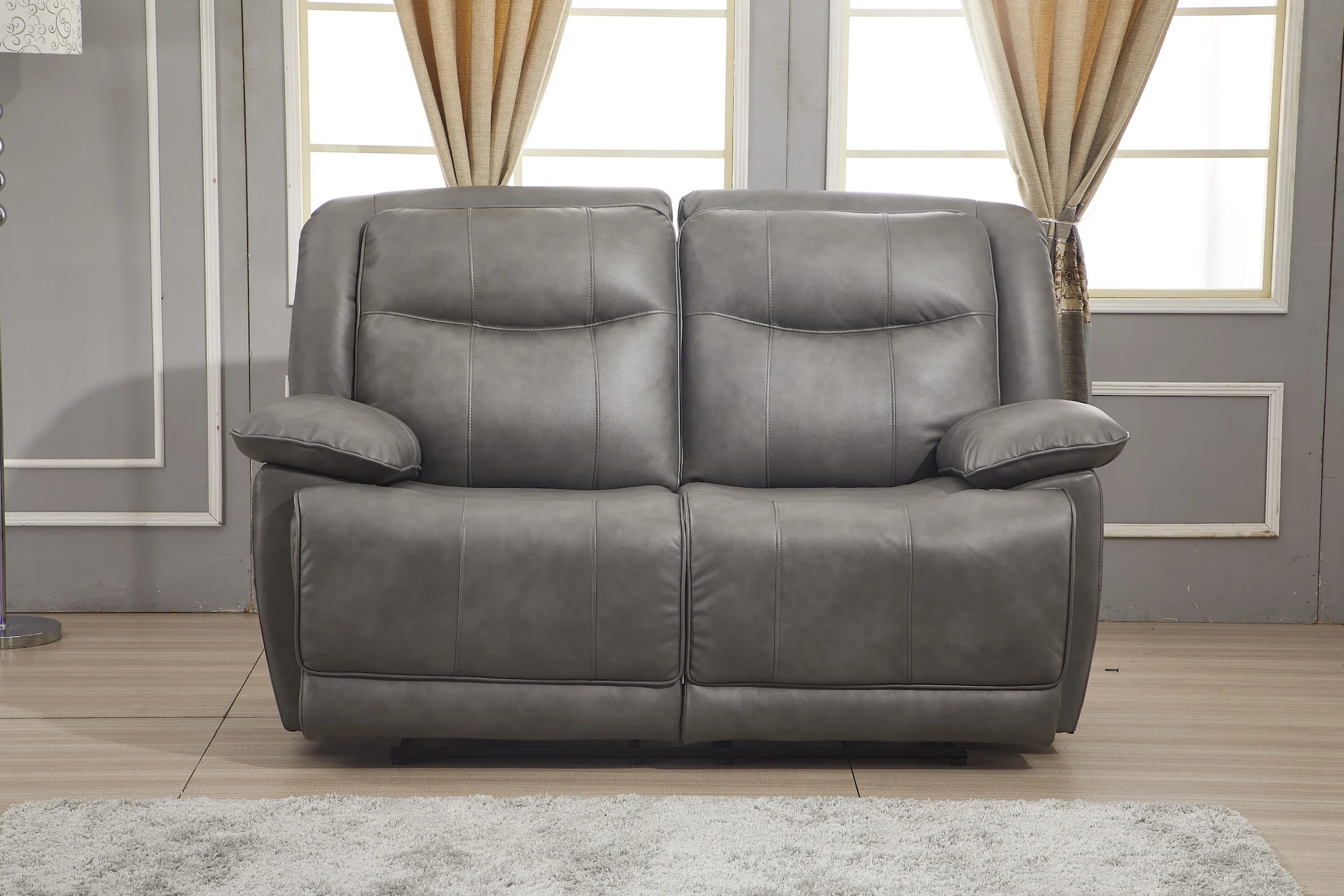 Betsy Furniture Bonded Leather Reclining Sofa Living Room Loveseat
