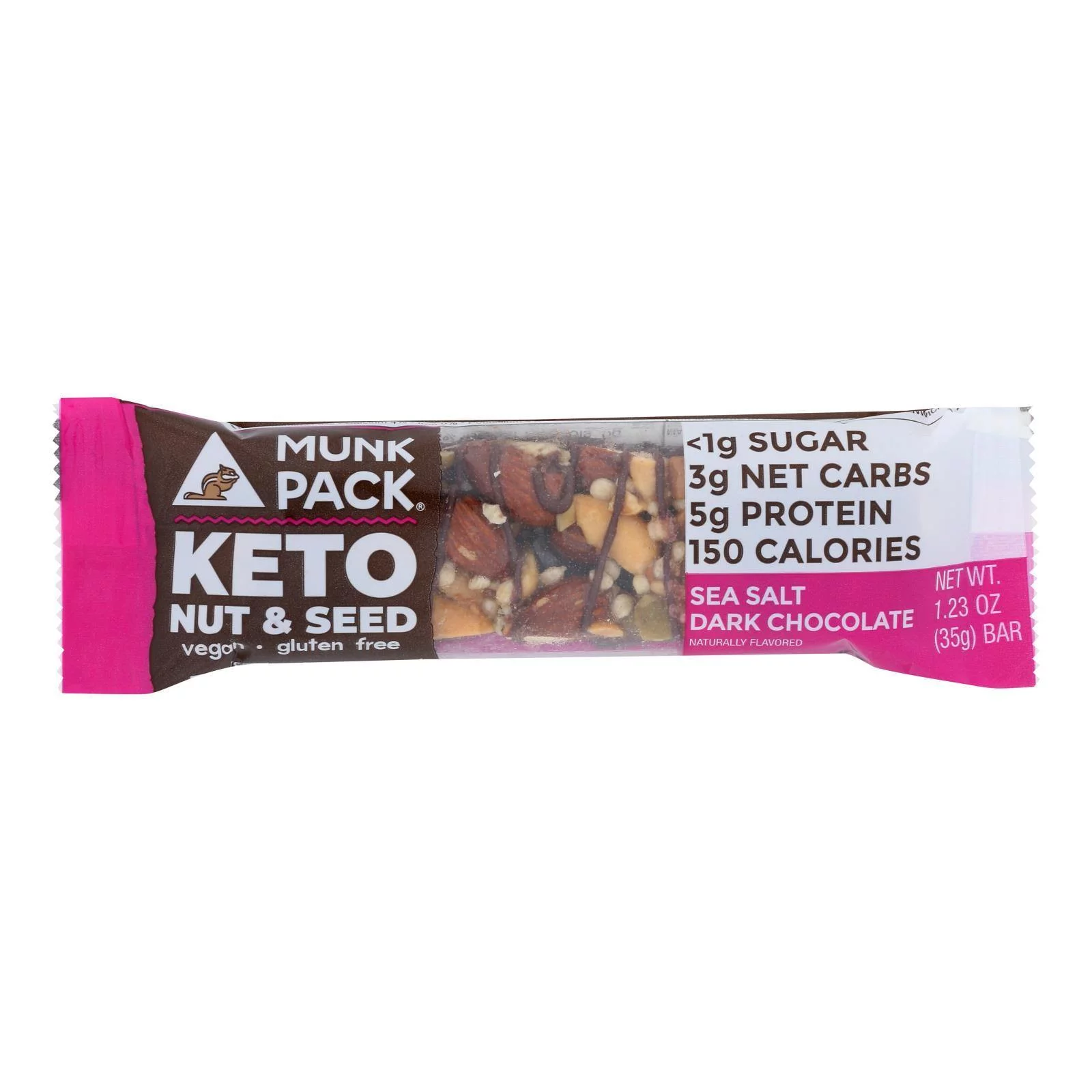 Munk Pack  1.23 oz Keto Nut & Seed Sea Salt Dark Chocolate