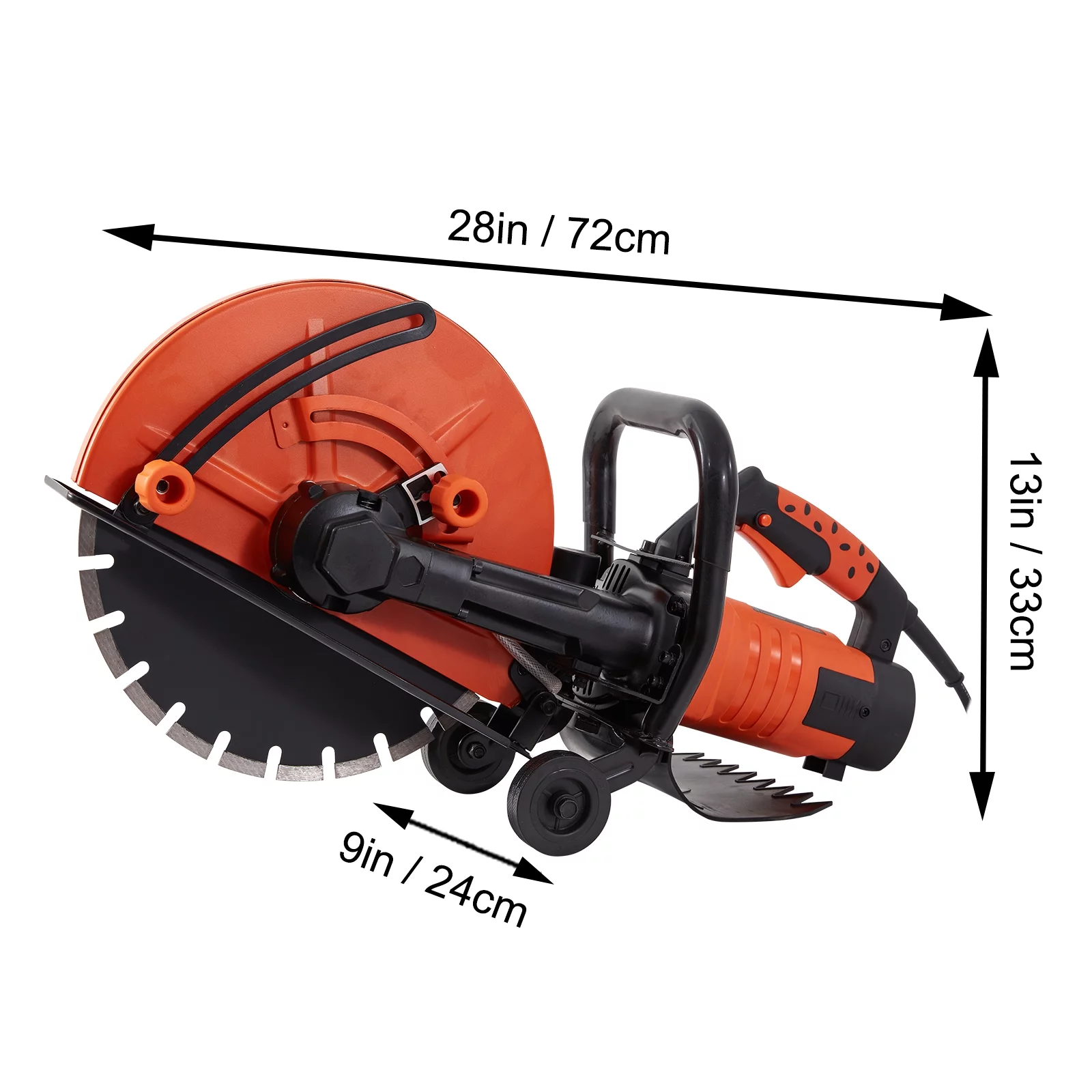 SKYSHALO 14'' Electric Concrete Saw Wet/Dry Saw Cutter with Water Pump and Blade