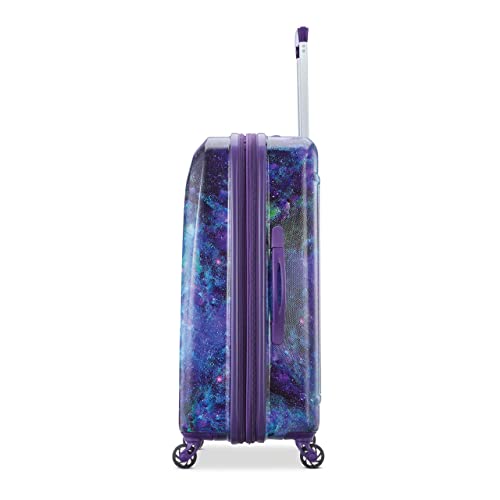 American Tourister Moonlight Hardside Expandable Luggage with Spinner Wheels, Blue Terazzo, 2-Piece Set (20/28)