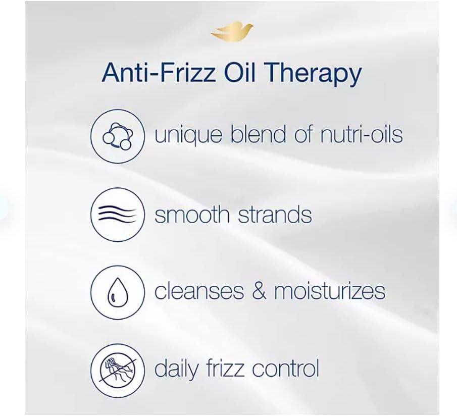 Dove Anti Frizz Oil Therapy Shampoo and Conditioner 40 fl.oz