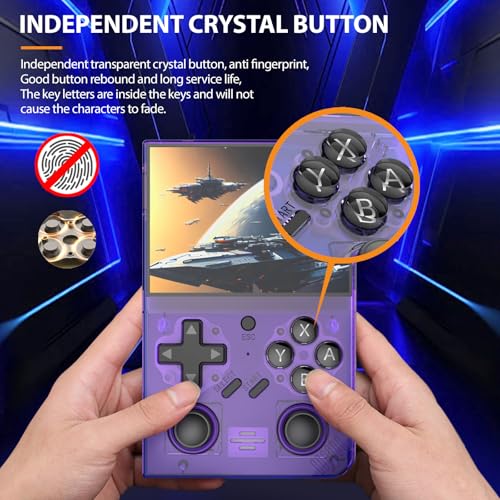 Ugonetend Retro Handheld Gaming Console Linux with 64G Card, 3.5-inch IPS Screen, 15000+ Games, Portable retro Game Console Supports 13+ Emulators (black)