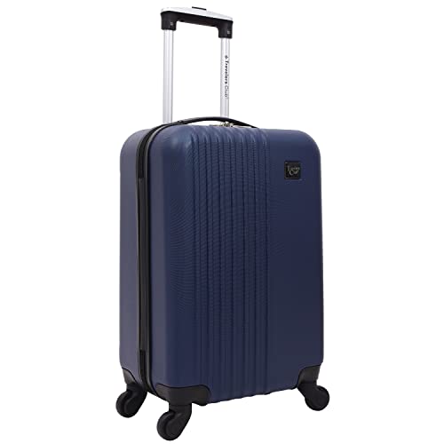 Travelers Club Cosmo Hardside Spinner Luggage, Navy Blue, Carry-On 20-Inch
