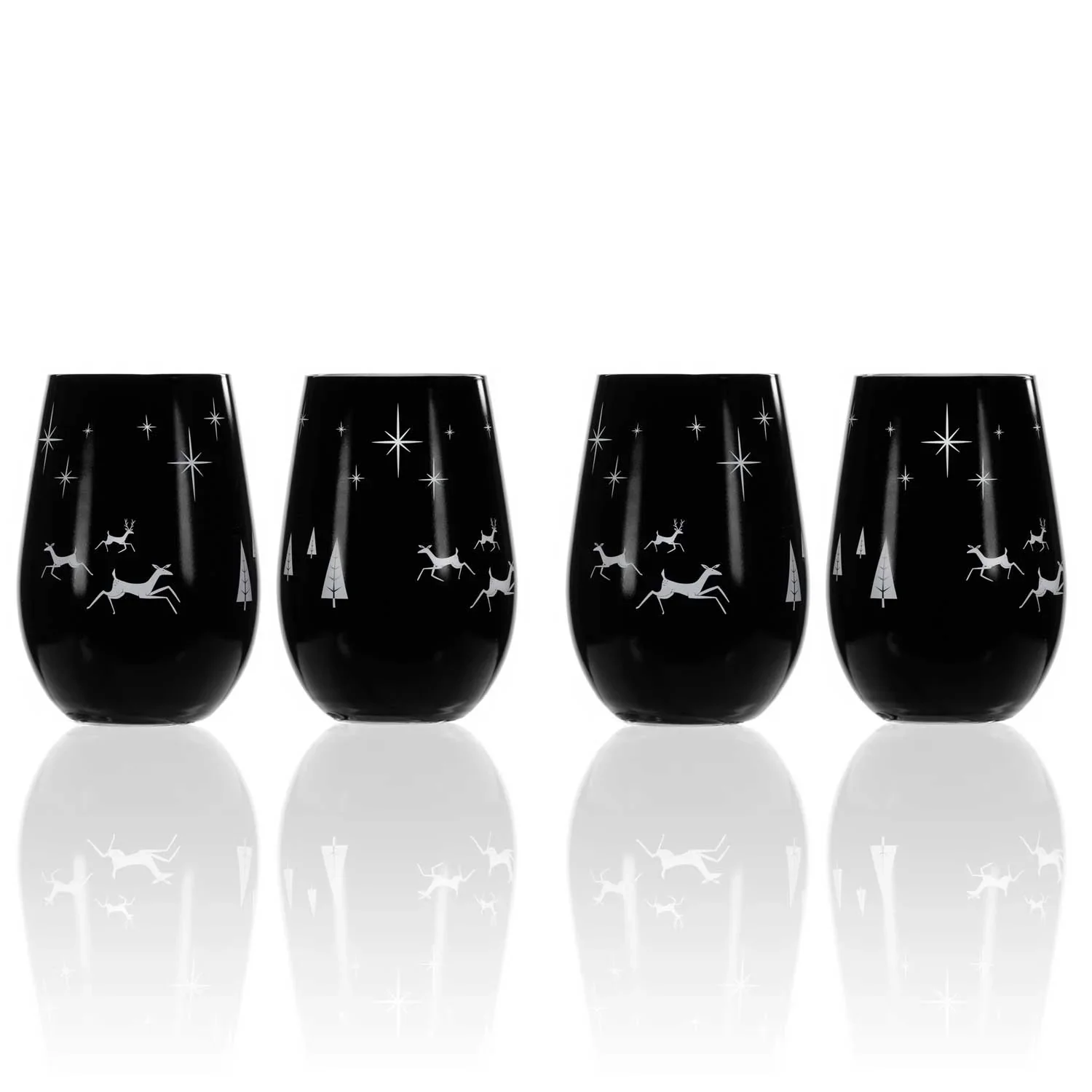 Wonderland Black/Bronze Tumbler 16.5oz (Set of 2)