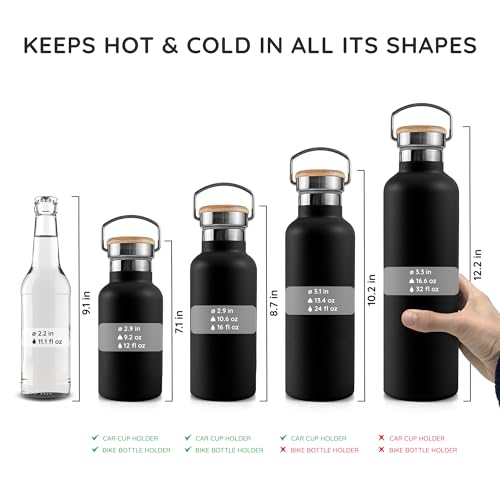 Bambaw 32 oz Water Bottle | Insulated Water Bottles | Water Bottle Stainless Steel | Insulated Travel Water Bottle | Insulated Water Bottle | Stainless Steel Water Bottles | 1 Liter Water Bottles