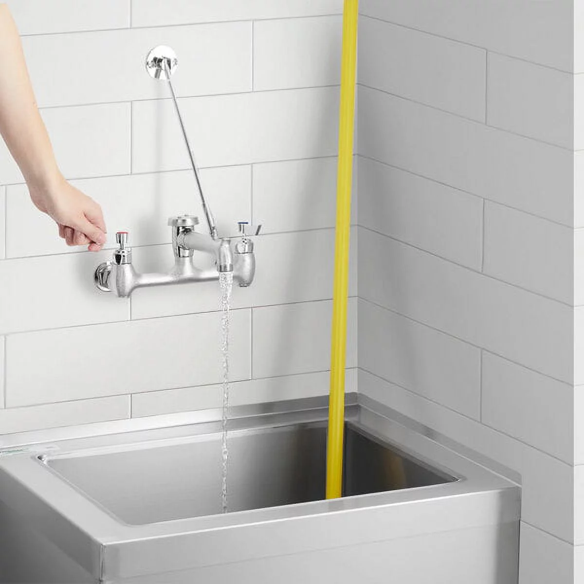 Wall-Mounted Mop Sink Faucet with 8