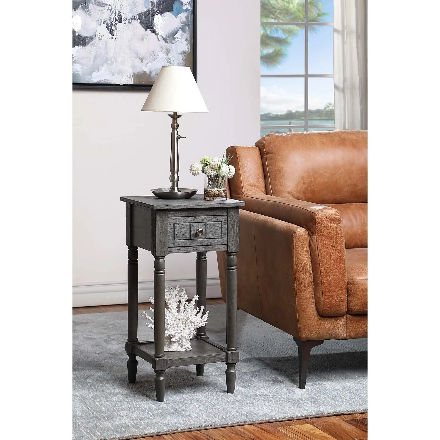 HomeStock Mediterranean Mastery Accent Table