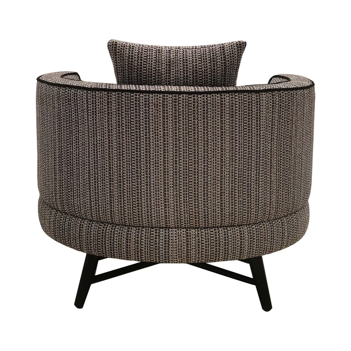 Gracie Mills Gayle Modern Multi-Stripe Swivel Chair with Metal Base - GRACE-15693