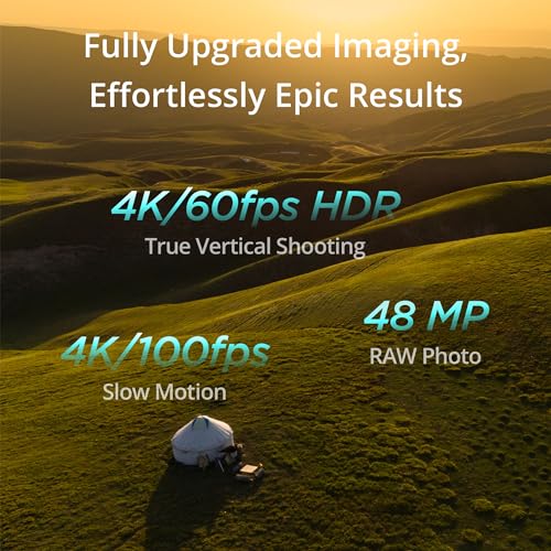 DJI Mini 4 Pro Drone with 128GB Card, Camera Strap and Hard Case- Lightweight and Foldable Mini Camera Drone with 4K HDR Video (4 Items)