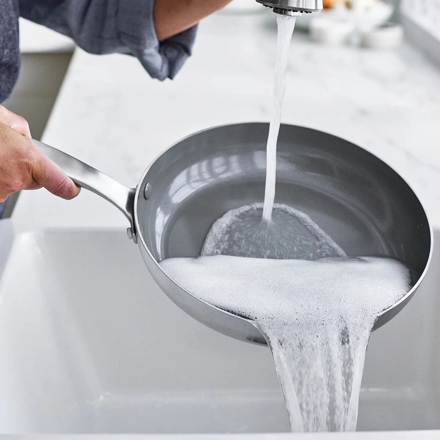 GreenPan Chatham Tri-Ply Stainless Steel Healthy Ceramic Nonstick, 2 Piece Frypan Set, 8