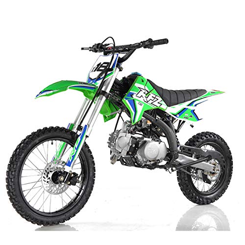Apollo DB-X18 125CC RFZ Racing Dirt Bike with Twin Spare Heavy Duty Steel Frame Apollo Dirtbike for Youth Adult Big Size Tires 17