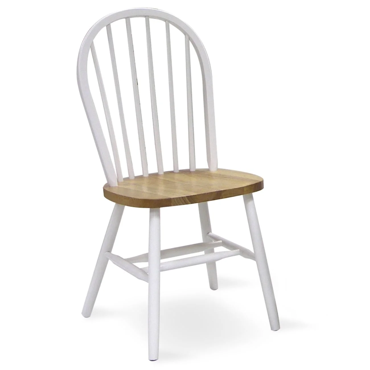 International Concepts Windsor Spindle Back Solid Wood Dining Chair White/Natural White Finish