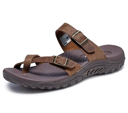 Skechers Women's Reggae-Carribean-Double Buckle Toe Thong Slide Sandal