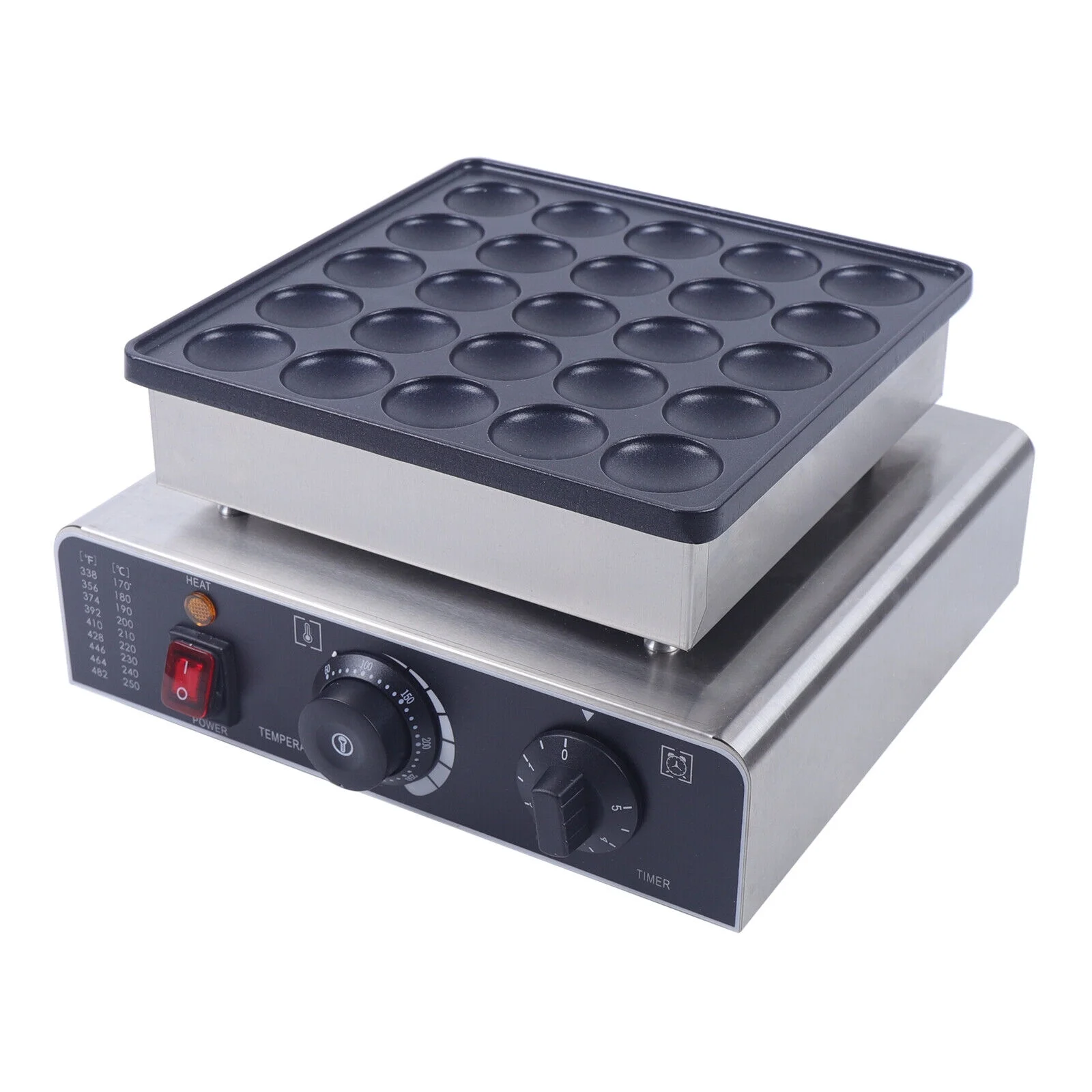 TFCFL Pancake Baker Maker Home Commercial Electric Rust-Proof Time Control Aluminum