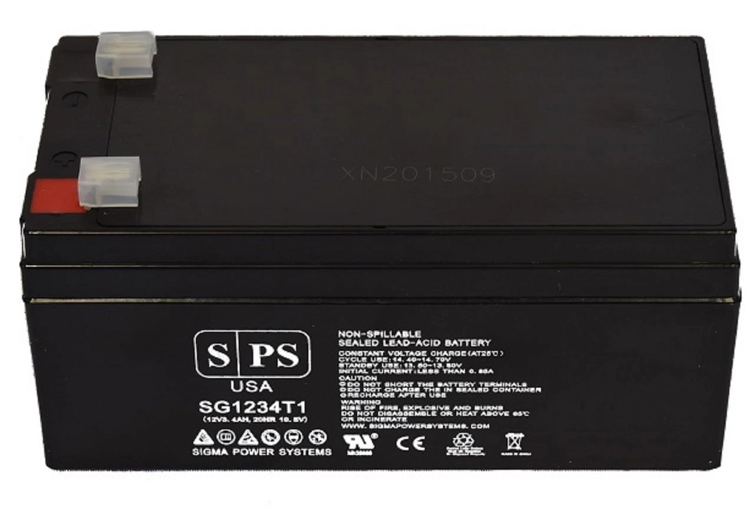 SPS Brand 12V 3.4 Ah Replacement Battery (SG1234T1) for National Power Corporation GT016T4 (1 Pack)