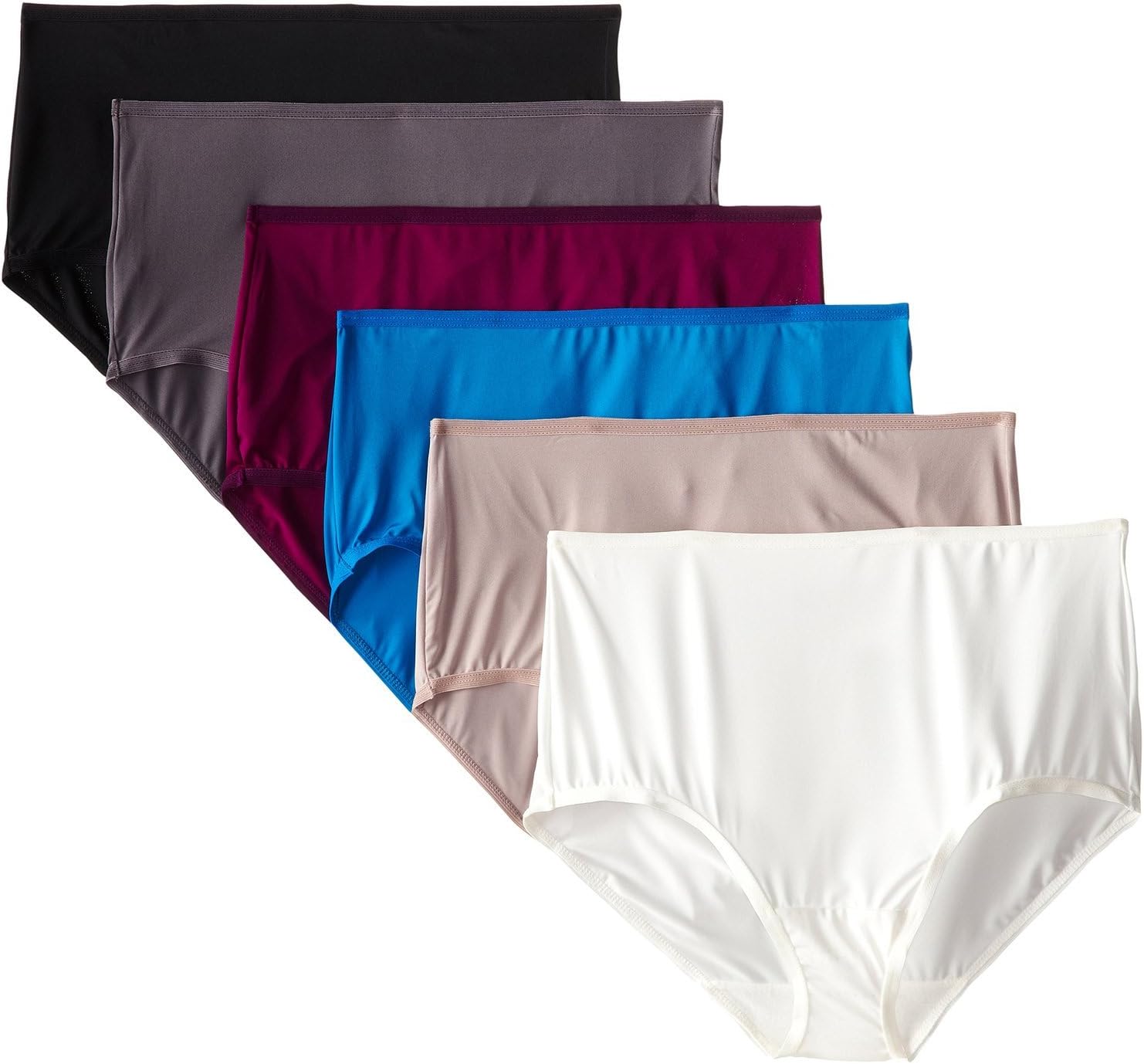 Fruit of the Loom Women's Microfiber Brief Panties - 6 Pack 6DMFBF1, Assorted, 8