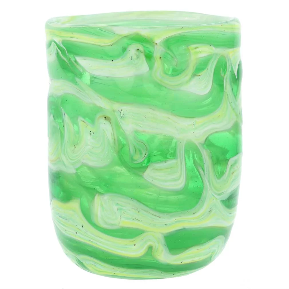 GlassOfVenice Murano Glass Aurora Tumbler - Green